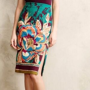 Anthropologie Maeve Floral Skirt